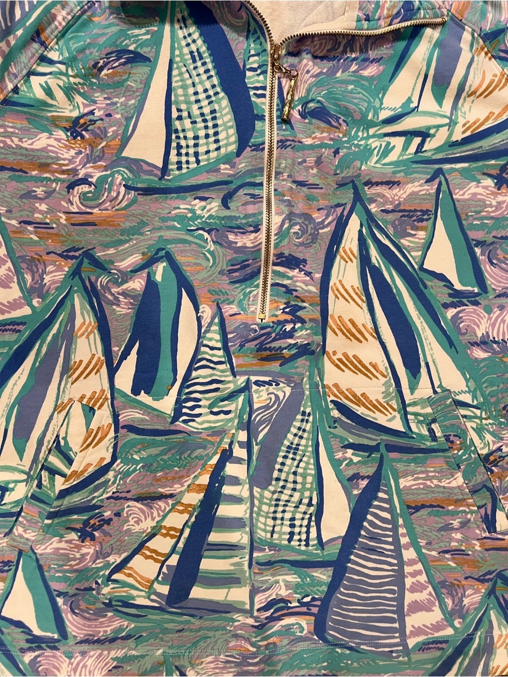 Lilly Pulitzer “About time” Skipper Popover Summer layer XL - Picture 3 of 6